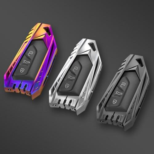 Car Key Case Remote Control Protector Cover Skin 3 Button Smart Keychian Holder For VW Volkswagen Golf 8 Mk8 2020 Skoda
