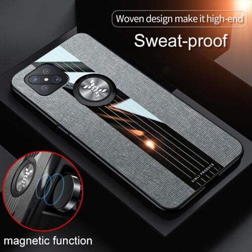 Phone Shell For OPPO A52 A3 A5 A7 A7X A8 A9 A11X A57 A59 A73 A83 A91 A92S F9 Case Non-slip Cloth Texture Fabric Skin Back Cover