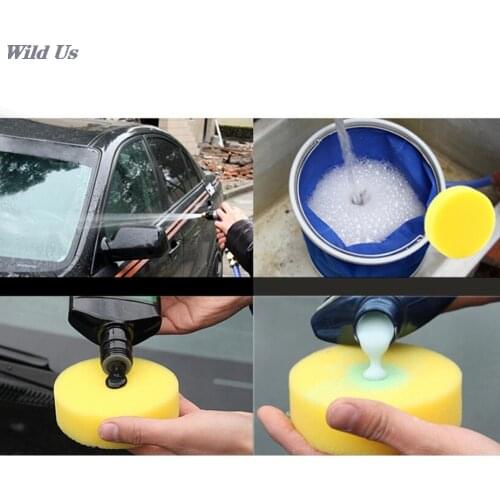 HOT 12pcs/Set Car Window Cleaning Anti-Scratch Car Circle Clean Wax/Polish Yellow Foam Soft Sponges Pad Durable to use Tools