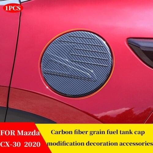 FOR Mazda CX-30 CX30 2020 carbon fiber pattern fuel tank cap modification decoration accessories special parts