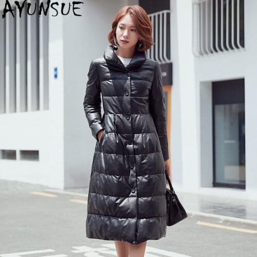AYUNSUE 2020 Womens Down Jacket Real Genuine Leather Jackets Women Coats Sheepskin Coat Korean Womens Clothing Casacos Feminino