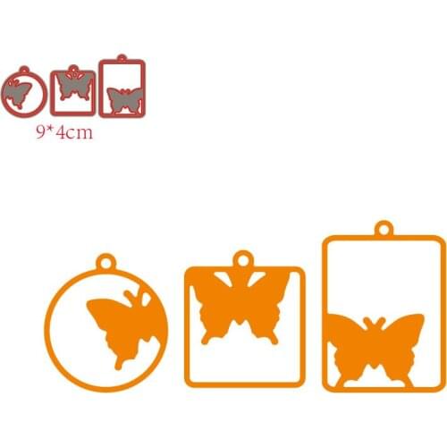 MISS VINTAGE 2021 New Arrival 3PCS Butterfly Tag Set Metal Cutting Die DIY Scrapbooking Craft Embossing Making Stencil Template