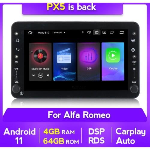 NEW! DSP carplay auto 4GB 64GB Android 11 Car Radio DVD Player GPS Navi Multimedia For Alfa Romeo 159 Brera Spider Sportwagon