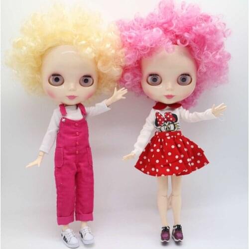 Nude Blyth Doll joint body blue hair fashion doll factory doll Suitable For DIY 180731