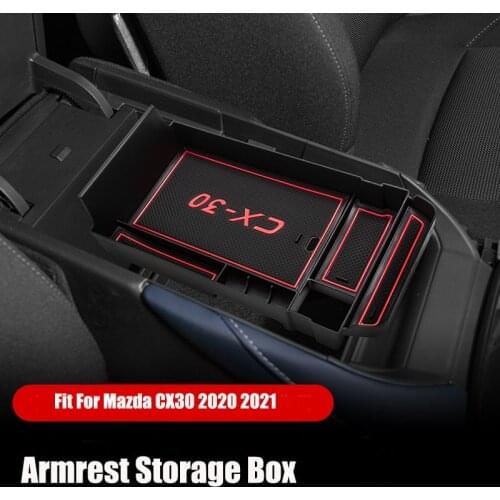 Armrest Storage Box For Mazda CX30 CX 30 2020 2021 Armrest Organizer Collection Interior Accessories 1pc