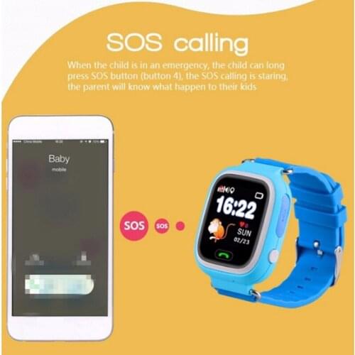 GPS Q90 kids children touch screen smart watch SOS Call tracker kid safe anti lost