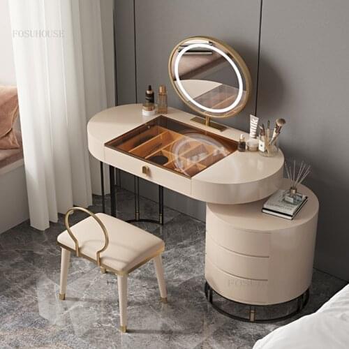 Modern Minimalist Dressers Home Light Luxury Multifunctional Storage Cabinet Bedroom Designer Personality Creative Makeup Table