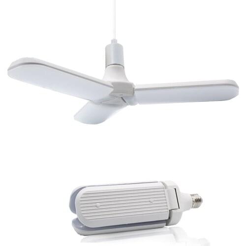 New design fan LED bulb light 45w E27 fan blade Led globe light rotation UFO led lamp AC85-265V