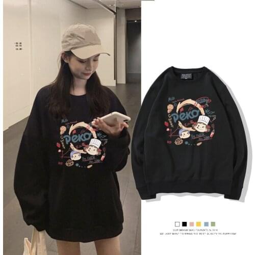 Harajuku Retro PEKO Hoodies Men Fashion Tracksuit Women Sweat Hoodie Kids Hip Hop Boy Clothes Girl Harajuku Coat O-Neck