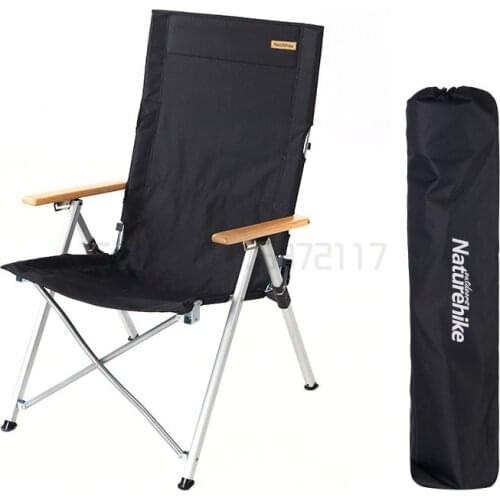 Outdoor aluminum alloy recliner folding lunch break siesta chair portable camping beach chair fishing sketching leisure chair