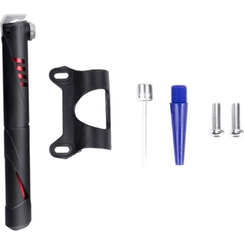 Bike Pump Mini Bicycle Pump With Flexible Hose+Pressure Gauge-Save Energy Easy Pumping Fits Presta & Schrader Valve Mini Pumps