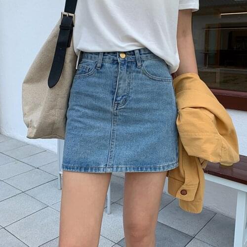 WERUERUYU Denim Pencil Skirts