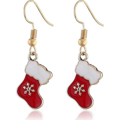 Christmas Earring Ladies Santa Claus Christmas Tree Eardrop Pendant Christmas Jewelry Gifts Navidad Earrings for Women 2020