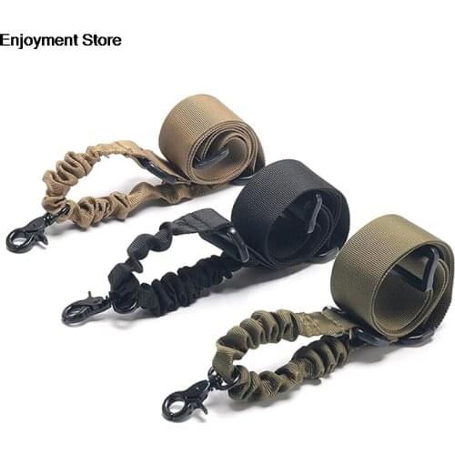 New 1 Pc Nylon Adjustable Tactical single point Bungee Rifle Gun Airsoft Air Rifle Sling hunting gun Strap Shooting Accessories