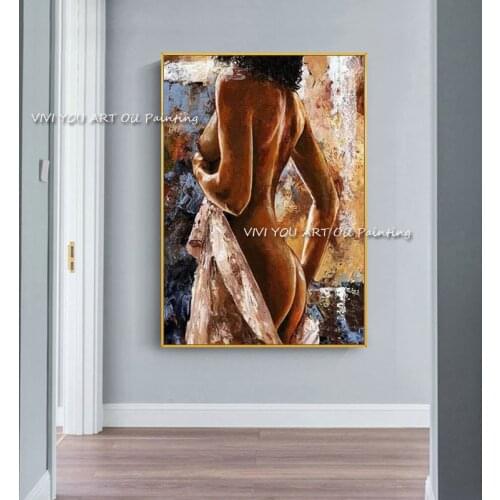 100% Handmade Nude Couple Sex Wall Art Pictures For Living Room Watercolor Home Decor Posters Artworks On Canvas Paintings