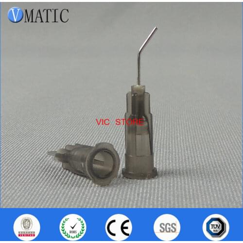 Free Shipping 100 Pieces 22G 45 Bent Degree 0.5'' 1/2 Inch Glue Dispensing Needle Bayonet Type Needles