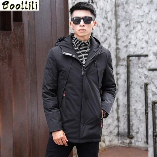 Boollili Duck Down Jacket Men Korean Plus Size Winter Coat Men Casual White Duck Down Puffer Jacket Men Warm Casaco