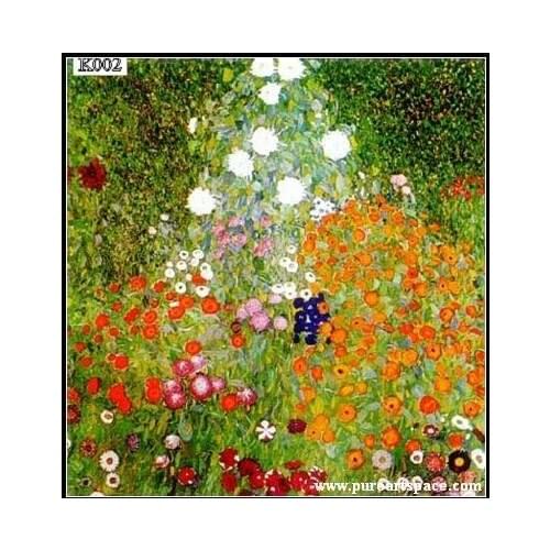 Gustav Klimt Landscape Flower Garden Hand Painted oil Painting On Canvas Wall Art Picture For Living Room Home Decor Or Hotel