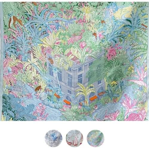 100 % Natural Silk *Mulberry Scarf Hand Rolled Edges 90cm Twill Silk Scarf Manual Rolled 100% Mulberry-Silk Scarfs bandana