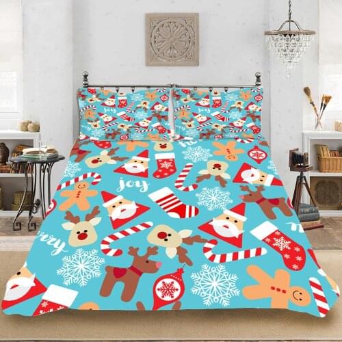 Christmas Animal Pattern Bedding Sets Duvet Cover Set Double Queen King Bedclothes Pillowcase for Kid Adult Gift