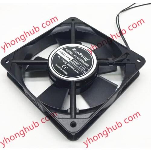 KunPeng FS12025HAS2 Server Cooling Fan AC 220V 0.10A 120x120x25mm 2-wire