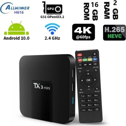 TX3 Mini 20pcs 4k android tv box 7.1 1G 8G /2G 16G S905W Quad-Core 0S 17.3 led display