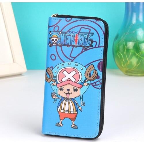 Fashion Cartoon Wallets ONE PIECE JUMP COMICS Pattern Wallet Zipper Handbag Moneybags Long COin Purse Clutch Billfold Purses