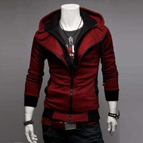 Autumn Mens Jacket Cultivate Paragraph Color Matching Jacket Males Hooded Coat 2020 NEW