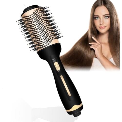 One Step Hair Dryer Brush Hot Air Brush Styler And Volumizer Hair Straightener Comb Hair Curling Brush Electric Ion Blow Dryer