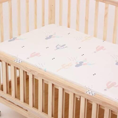 Newborn Baby Fitted Crib Sheets Cartoon Cute Desert cactus Print Bed Sheet Baby Bed Mattress Covers for Unisex Baby Boys Girls
