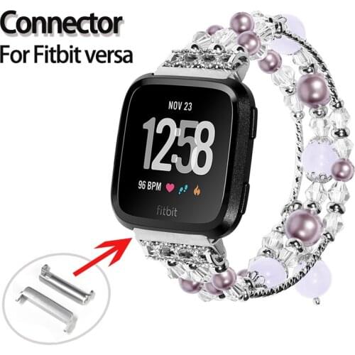 Adapter Connector For For Fitbit versa band watch Stainless Steel Strap adaptor accessories with pin support wholesale