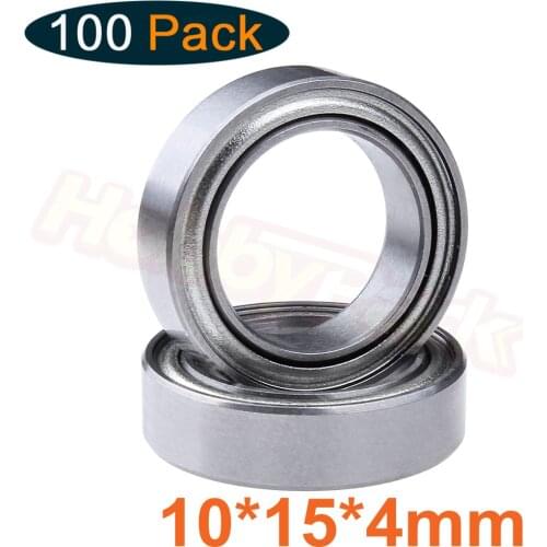 100pcs Ball Bearings 10x15x4mm For 1/10 Traxxas HPI Associated Tamiya Kyosho Axial Redcat HSP Himoto Atomic RC Car Replacement