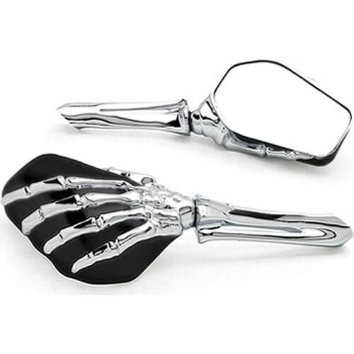 Brand NEW Black/Chrome Custom Motorcycle Skeleton Mirrors For Victory Ness Jackpot Arlen Series