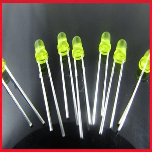 LED yellow light-emitting secondary 3MM 3mm yellow