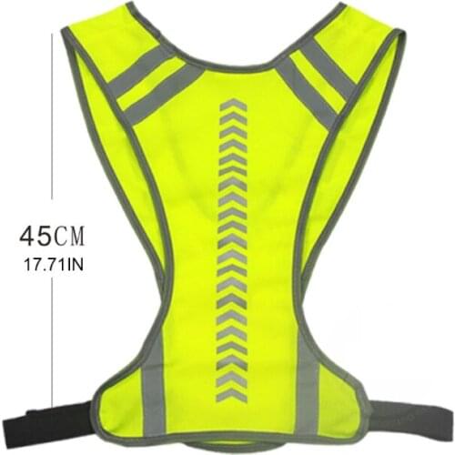 Outdoor Night Riding Running Reflective Vest Safety Safety Sports Vest Night Bicycle Cycling Riding Jogging Vest T3ED