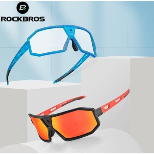 ROCKBROS Bicycle Glasses Photochromic Cycling Glasses Polarized Bike Sunglasses Men Women MTB Road Bike Eyewear Goggle