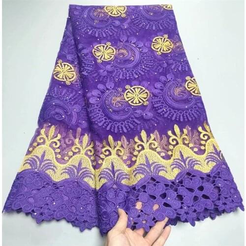 High Quality French Tulle Lace African Water soluble Guipure Mesh Embroidered Sewing Wedding Dress Nigerian Lace Fabrics F3263