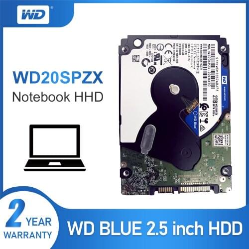 WD Blue 2TB 2.5" notebook hdd SATAIII Mobile Hard Disk Drive - 5400 RPM SATA 6Gb/s 128MB Cache 2.5 Inch for laptop WD20SPZX