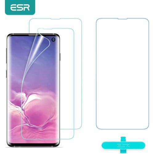 ESR 2pcs Screen Protector for Samsung Galaxy S10 Full Cover Soft TPU Crystal Clear Screen Film for Samsung Galaxy S10 S20 Plus