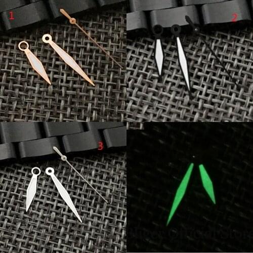 Green Luminous Rose Gold/Black Edge Watch Needle Hand fit NH35A NH36A 7s26 7s36 7s25 7s35 6r15 4r15 4r35 4r36 6309 7002 7009