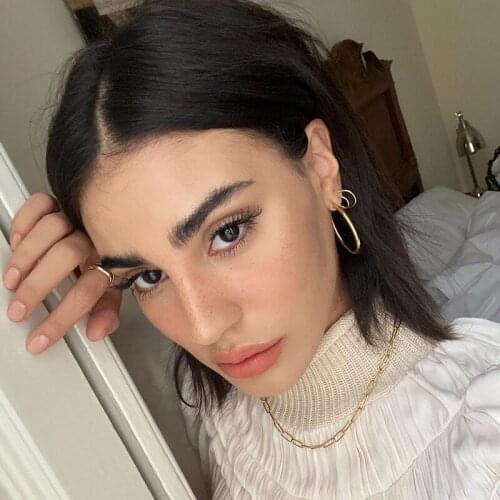 2021 New Womens Simple Ins Wind Geometric Cross Chain Single-layer Necklace Fashion Temperament Cold Wind Collar Accessories