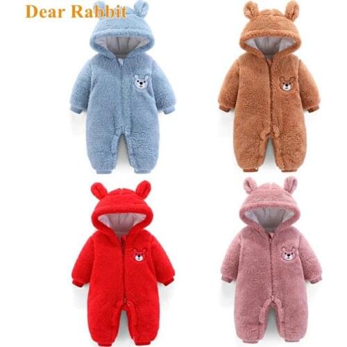 0-12M Winter Jumpsuit For newborns 2021 New Baby Girl Clothing Fat Hooded Wind Close Outdoor New Born Girl Breaker Boy Clothing