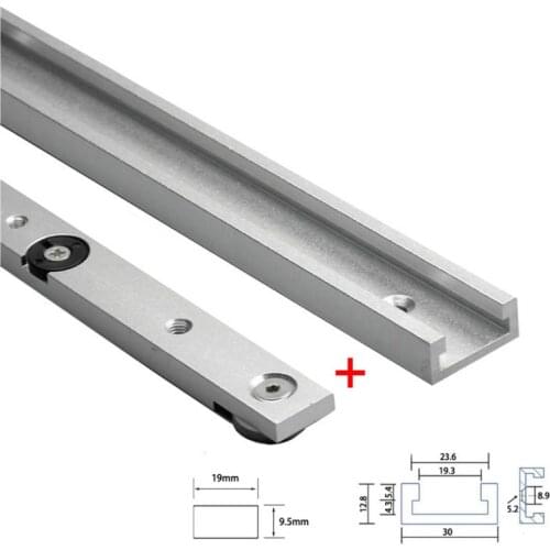 1 Set Aluminium Alloy T-tracks Slot Miter Track and Miter Slider Bar Table Saw Miter Gauge Rod Woodworking Tools Workbench DIY