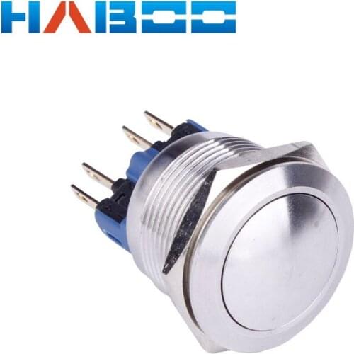 10pcs/lot high quality dia.22mm anti vandal stainless steal push button switch reset momentary metal switch IP67 250V 3A