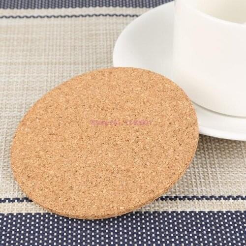 500pcs Heat Insulation Round Cork Plain Coaster Coffee Wine Drink Tea Cup Mat Pad Household Office Mat Non-Slip Tableware