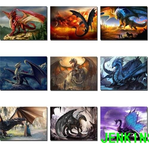 Cross Stitch Diamant Daimond 5D Diamond Painting Painting Kit set Full Square Cuadros Art animals Dragon Fantasy Jenkins