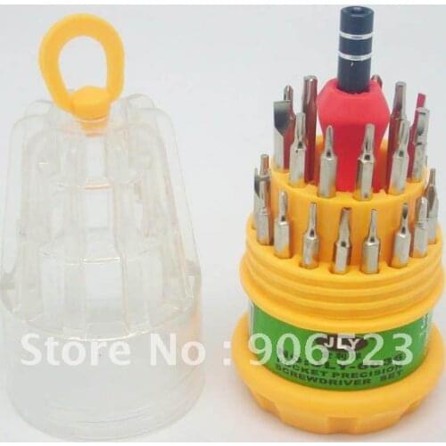 Free shipping 31 in 1 Multi Electronic Precise Manual Screwdriver Tool Set CRV Bits Mobile Phone Repair Kit Tools