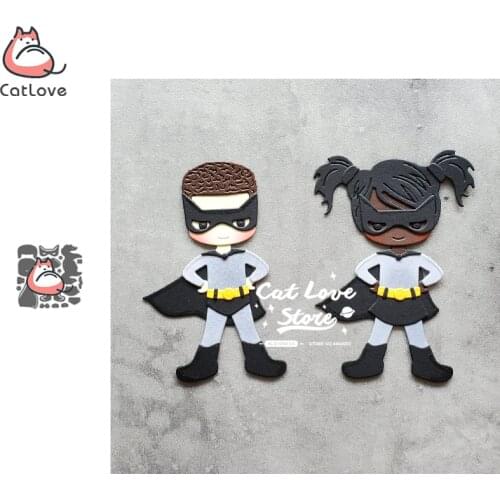 Catlove Superhero Boy Gir Metal Cutting Dies Scrapbooking Mold Stencil Die Cuts Card Making DIY Craft Embossing New Die For 2020