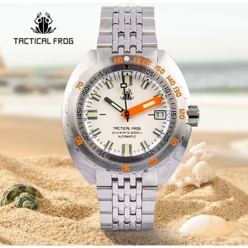 Tactical Frog Watch SUB 300T Diver Mechanical Wristwatches Men Luxury Brand Black Dial NH35 Stainless Case Diving Watch for Men