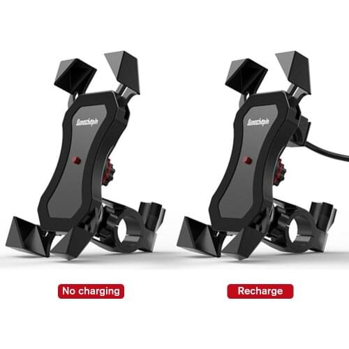 12-24V motorcycle phone holder with usb charger Navigation Holder Support Wire Charing 2 in 1 smartphone holder motorcycle bike